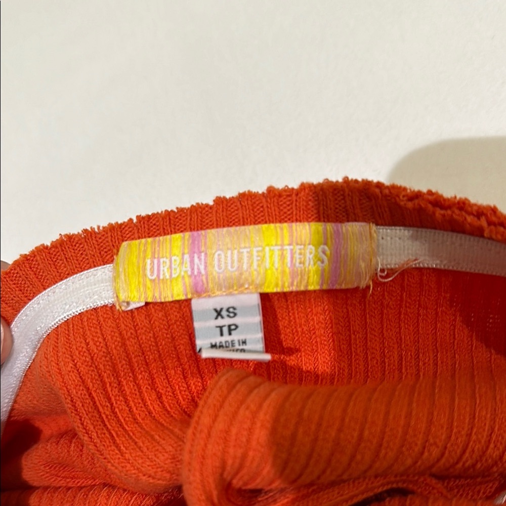 Orange Ribbed Tube Top - Picture 3 of 3